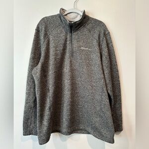 Eddie Bauer Men's Charcoal Zip-Up Sweater